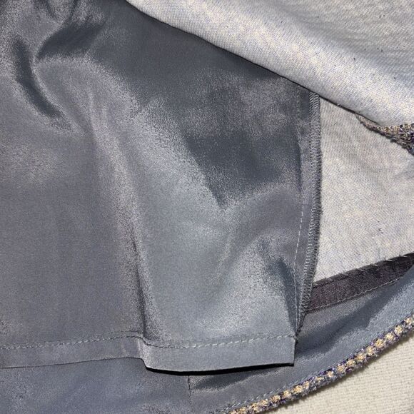 J. Crew Dress Gray Metallic Tweed Wool Blend Pleated Fit & Flare Skater Dress 8 - Picture 11 of 12